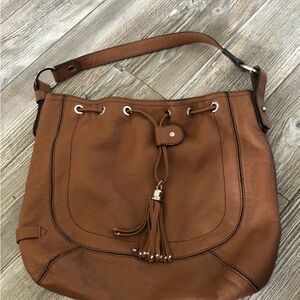 Danier Brown Genuine Leather Shoulder Bag